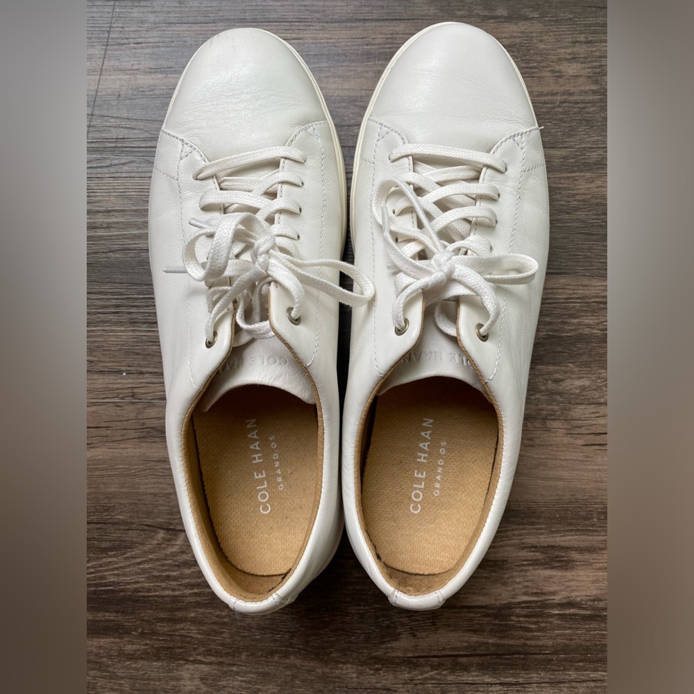 Cole Haan Grand Crosscourt II Sneakers Men's Size 9.5 White Leather